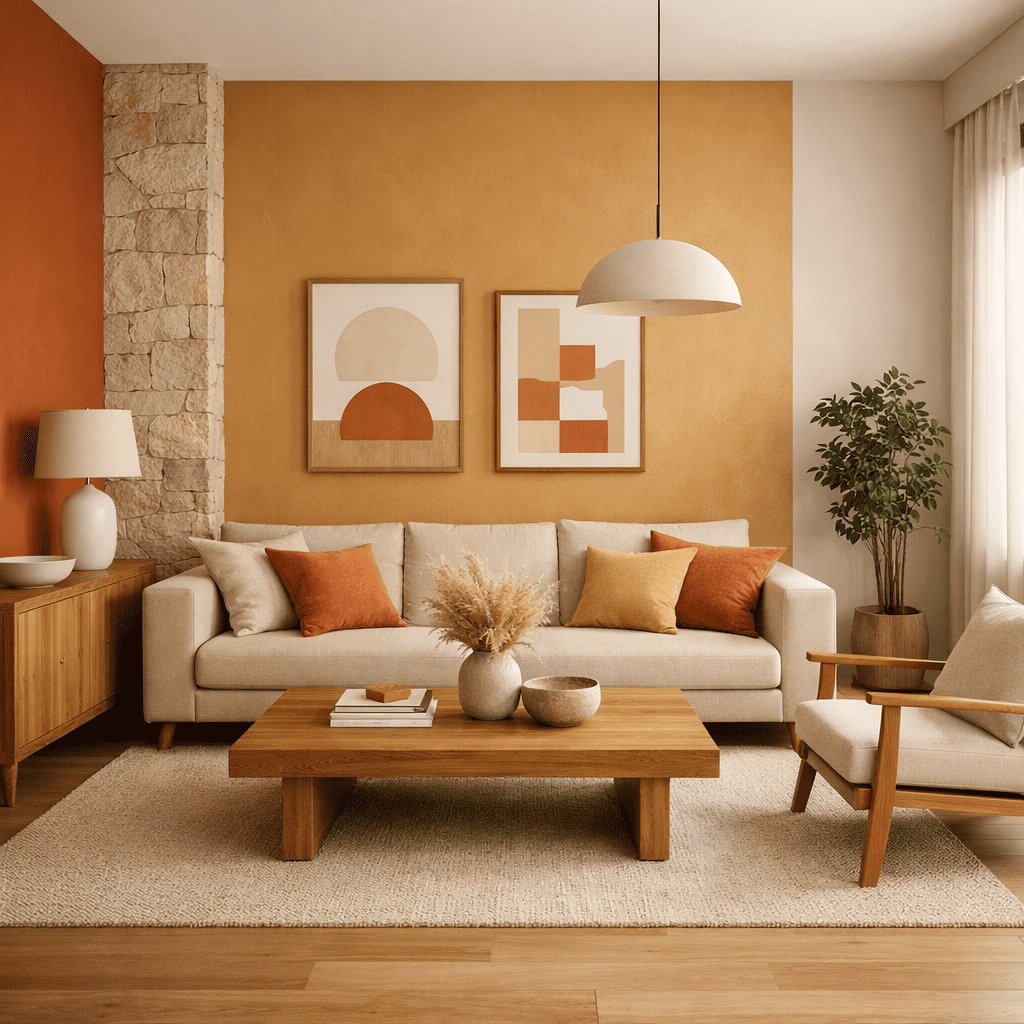Colores terrosos 2026: Terracota, Ocre y Beige para interiores modernos y acogedores
