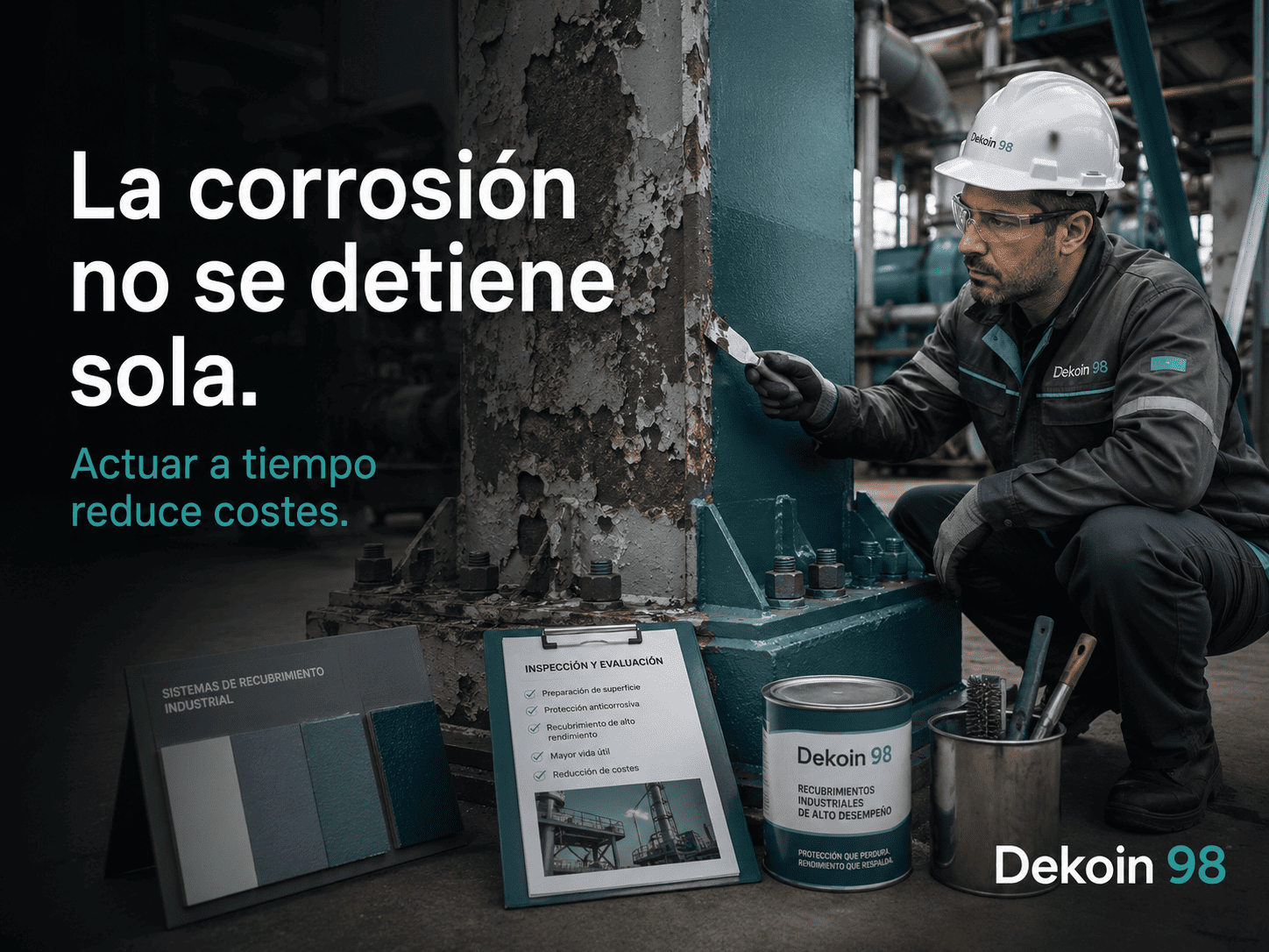 Mantenimiento correctivo industrial: reparar el recubrimiento antes de que el problema avance
