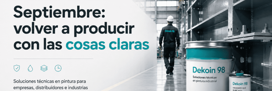 Dekoin 98 retoma la actividad en septiembre con soluciones técnicas de pintura industrial.